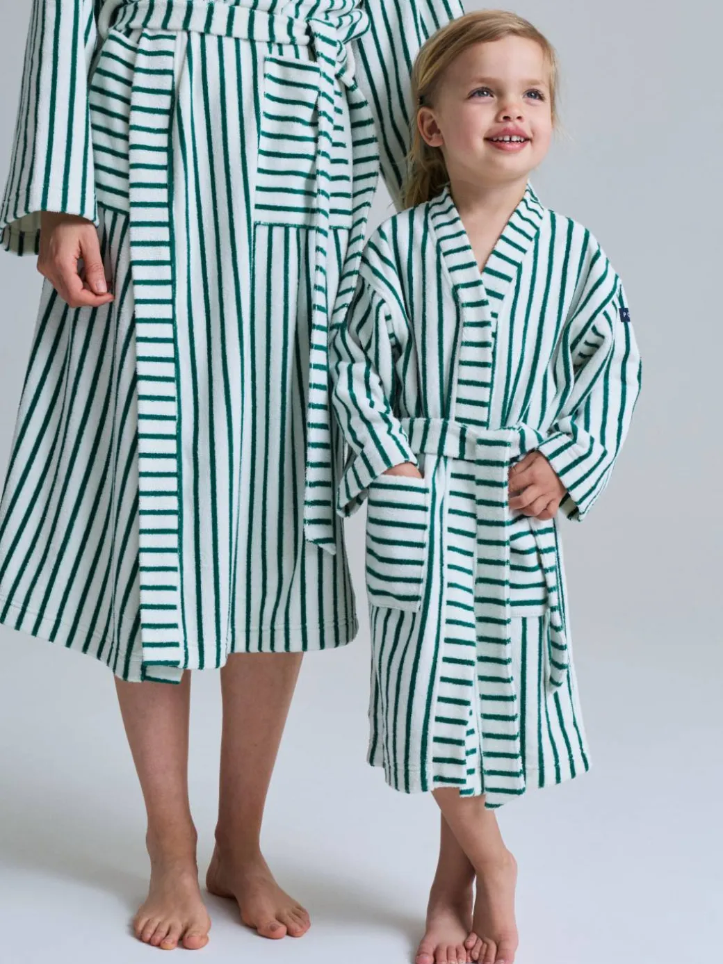 Badekåpe stripet