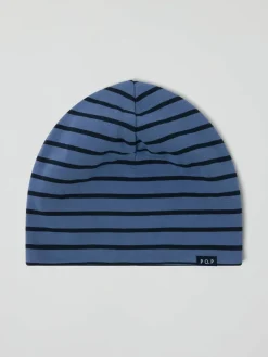 Jerseylue fleecefôret stripete