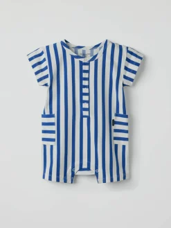 Kortermet jumpsuit stripete