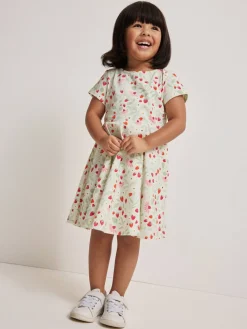 Kortermet snurrekjole jordbær